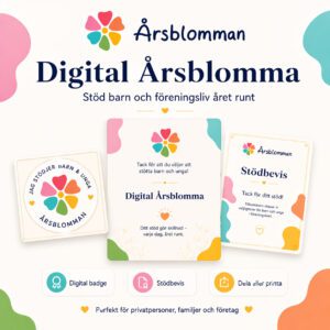 Årsblomman, stöd idrottsföreningar, lag och klasser med ett digitalt stödbevis